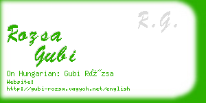 rozsa gubi business card